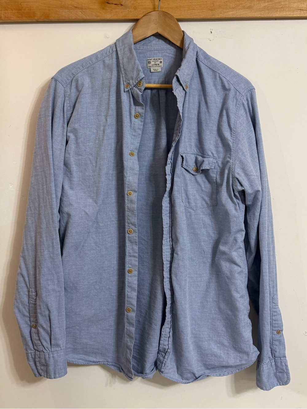 J. Crew Light Blue Woven Button-Down Shirt